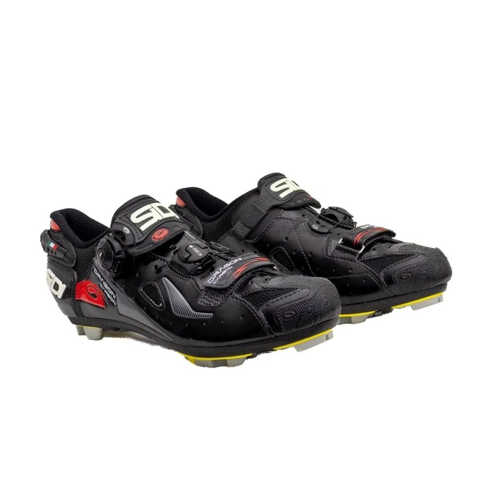SiDi Dragon 4 carbon SRS mountain mesh‎ 2-bolt Mens MTB CX shoes EU 43.5 US 10.5